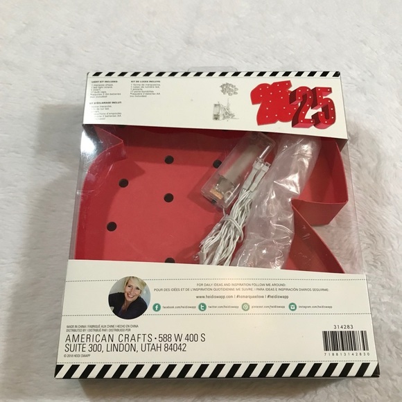 NEW HEIDI SWAPP 25 Marquee light up diy red xmas - Picture 2 of 10